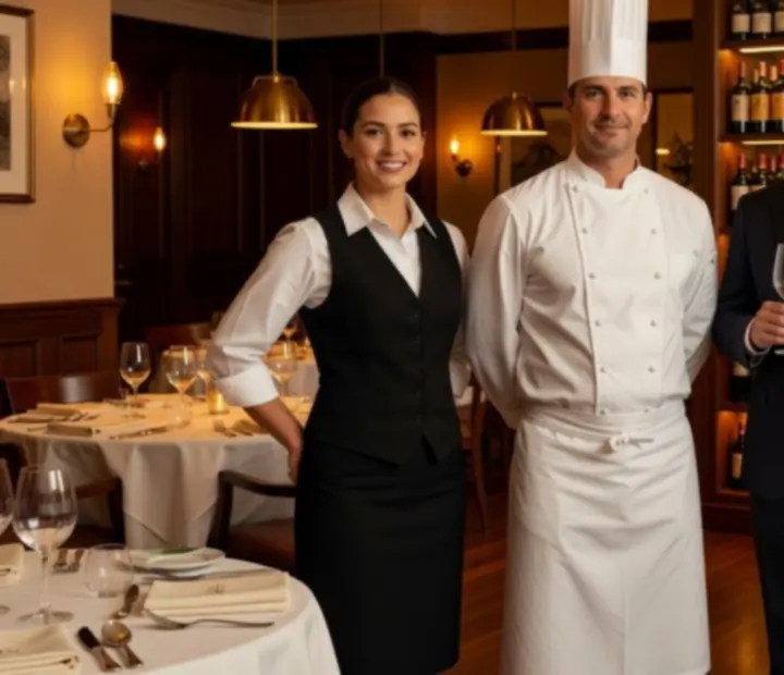 Portret zespołu kuchni i obsługi restauracji Wonderstar s. r. o.