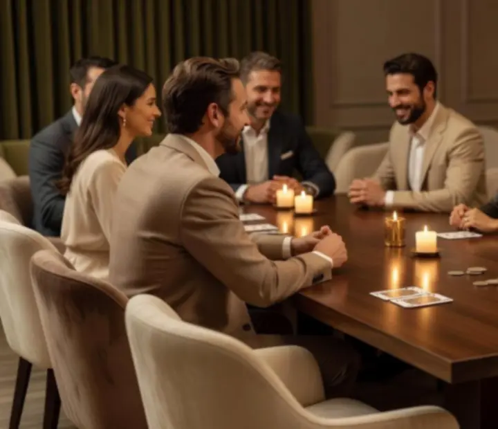 Kameralna sala restauracyjna przygotowana na wieczór pokerowy w Wonderstar s. r. o.